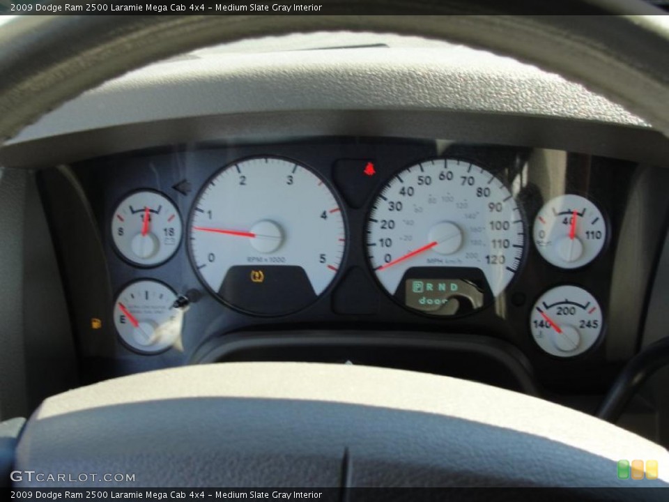 Medium Slate Gray Interior Gauges for the 2009 Dodge Ram 2500 Laramie Mega Cab 4x4 #42922406