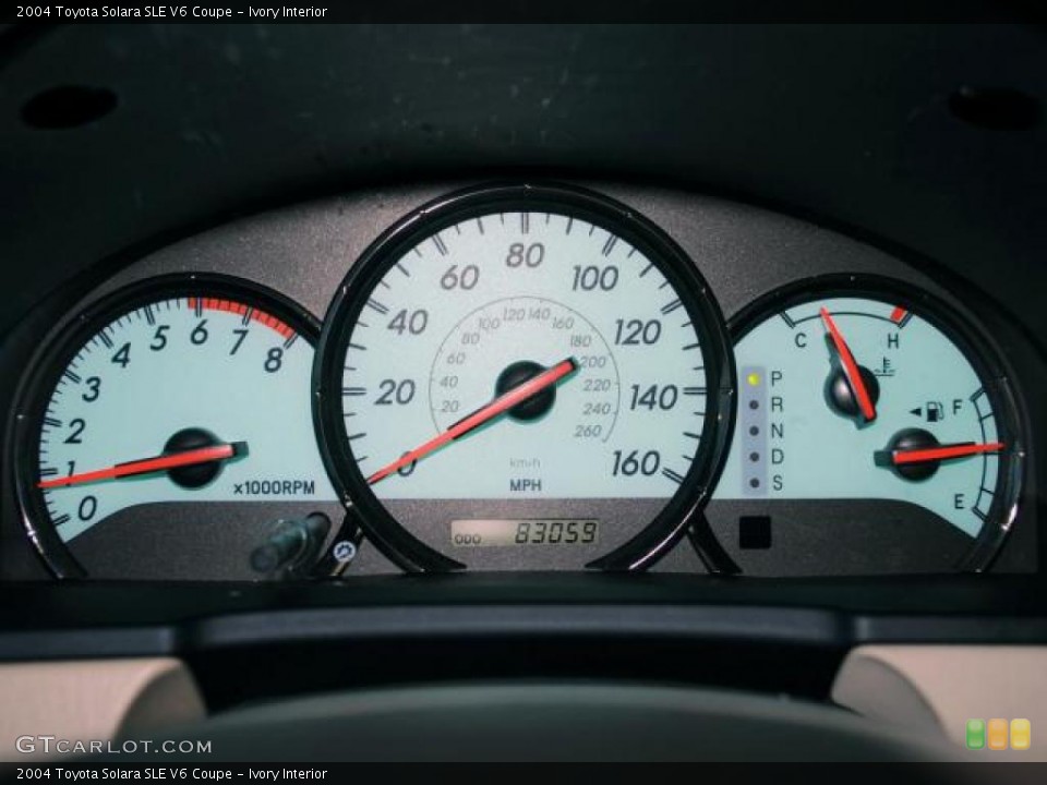 Ivory Interior Gauges for the 2004 Toyota Solara SLE V6 Coupe #42923372