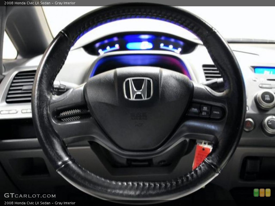 Gray Interior Steering Wheel for the 2008 Honda Civic LX Sedan #42924913