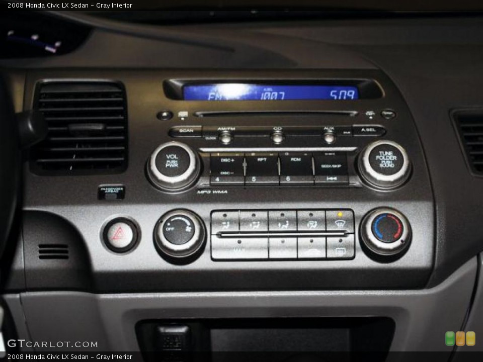 Gray Interior Controls for the 2008 Honda Civic LX Sedan #42924943