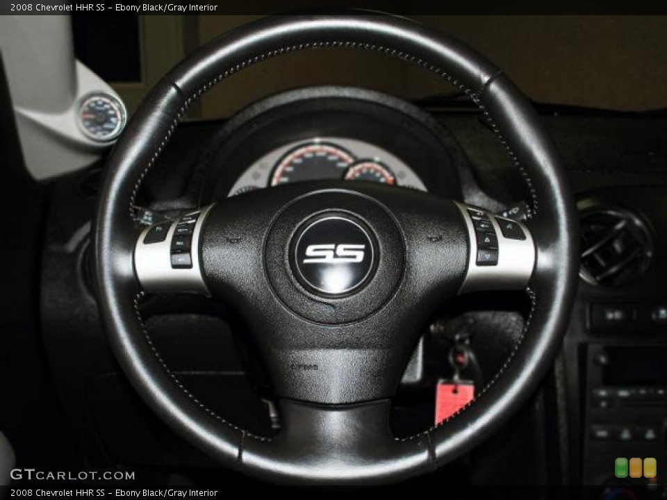 Ebony Black/Gray Interior Steering Wheel for the 2008 Chevrolet HHR SS #42925612