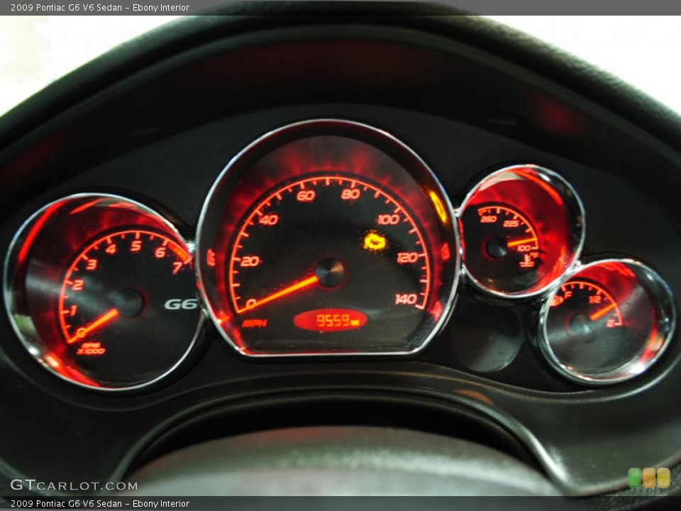 Ebony Interior Gauges for the 2009 Pontiac G6 V6 Sedan #42927028