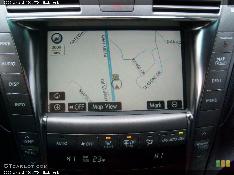 Black Interior Navigation for the 2009 Lexus LS 460 AWD #42929311