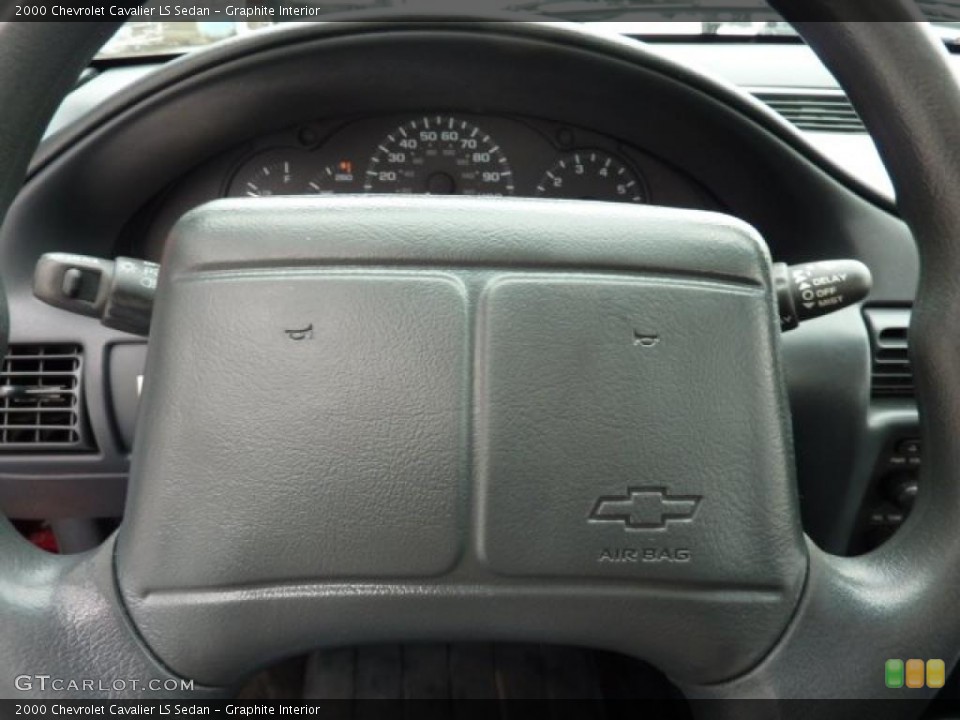Graphite Interior Steering Wheel for the 2000 Chevrolet Cavalier LS Sedan #42929407