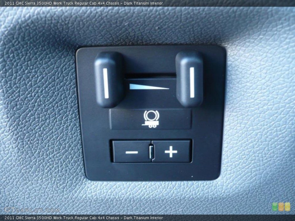 Dark Titanium Interior Controls for the 2011 GMC Sierra 3500HD Work Truck Regular Cab 4x4 Chassis #42936923
