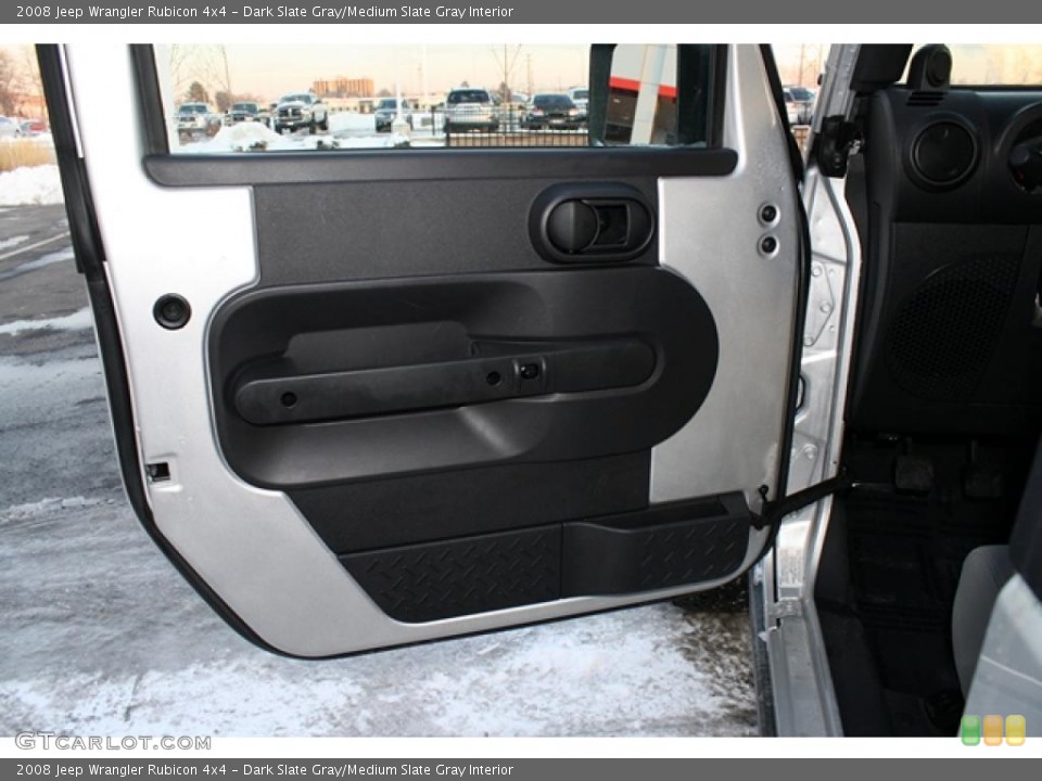 Dark Slate Gray/Medium Slate Gray Interior Door Panel for the 2008 Jeep Wrangler Rubicon 4x4 #42938219