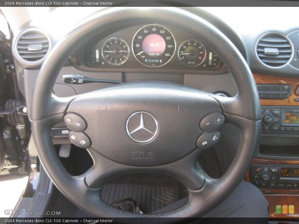 Charcoal Interior Steering Wheel for the 2004 Mercedes-Benz CLK 500 Cabriolet #42939331