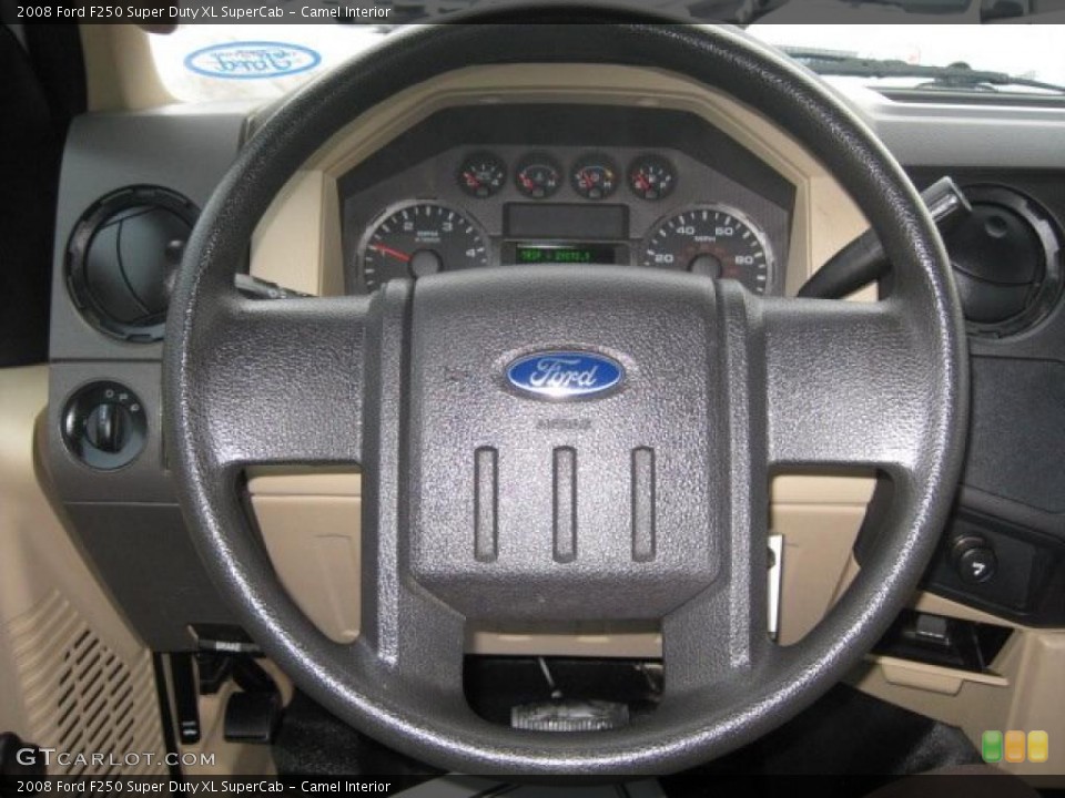 Camel Interior Steering Wheel for the 2008 Ford F250 Super Duty XL SuperCab #42941827