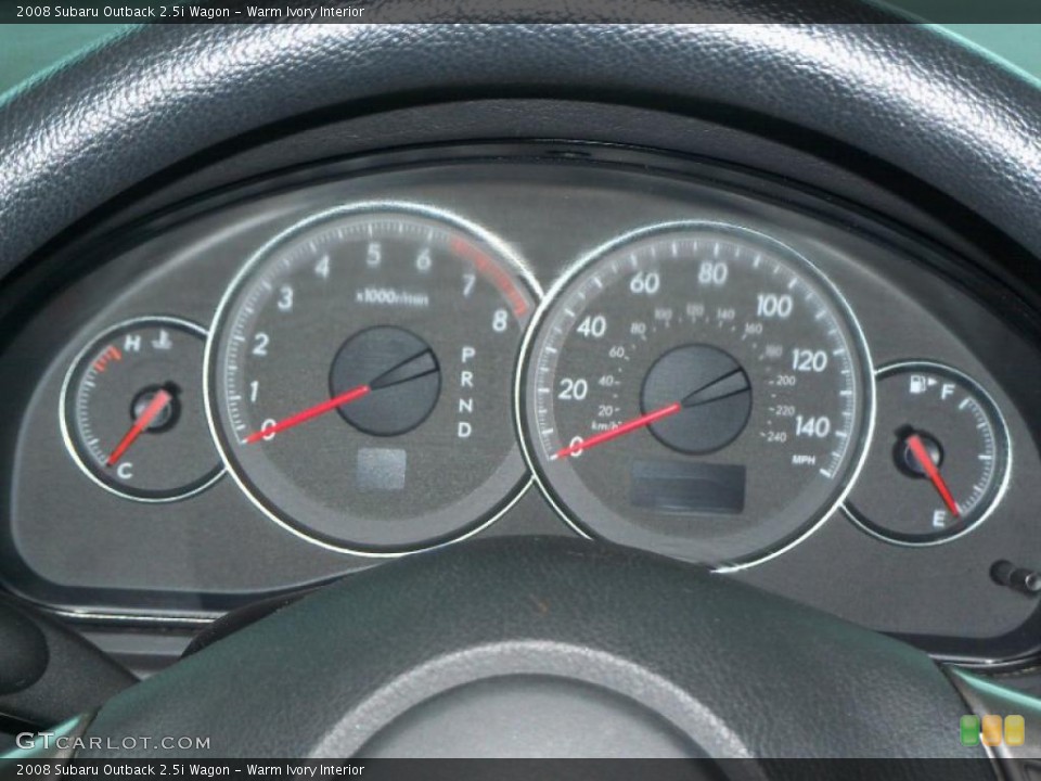 Warm Ivory Interior Gauges for the 2008 Subaru Outback 2.5i Wagon #42942571