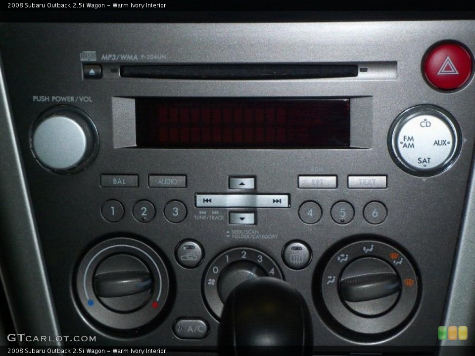 Warm Ivory Interior Controls for the 2008 Subaru Outback 2.5i Wagon #42942583