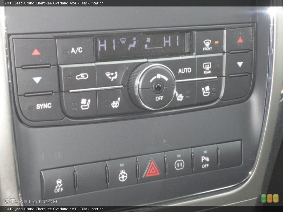 Black Interior Controls for the 2011 Jeep Grand Cherokee Overland 4x4 #42952415