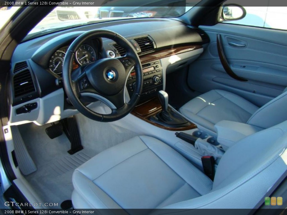 Grey Interior Prime Interior for the 2008 BMW 1 Series 128i Convertible #42955891