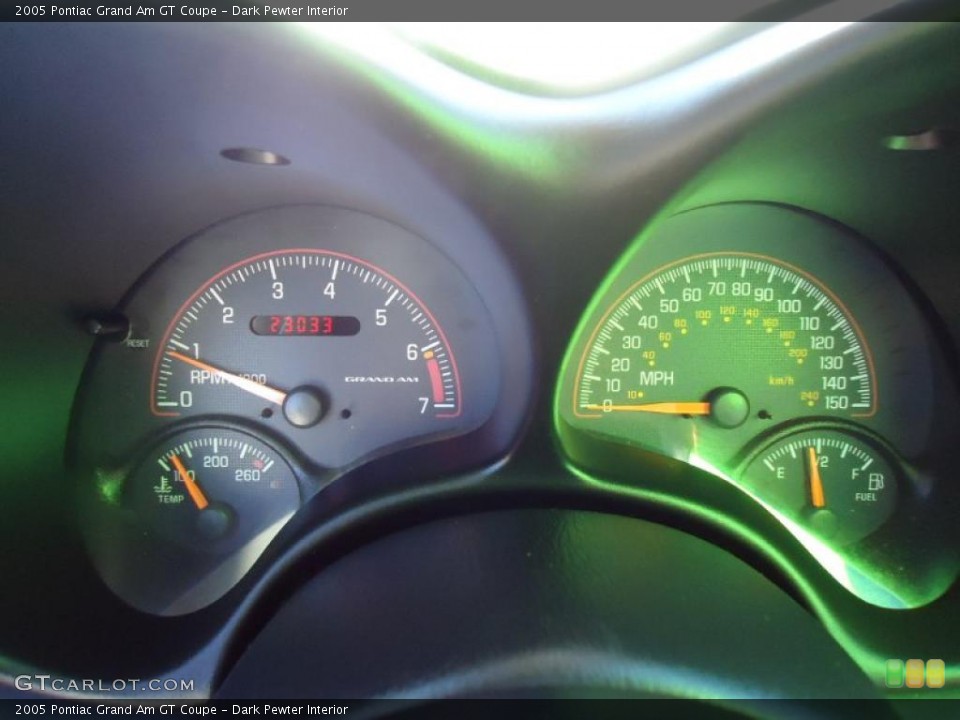 Dark Pewter Interior Gauges for the 2005 Pontiac Grand Am GT Coupe #42956103