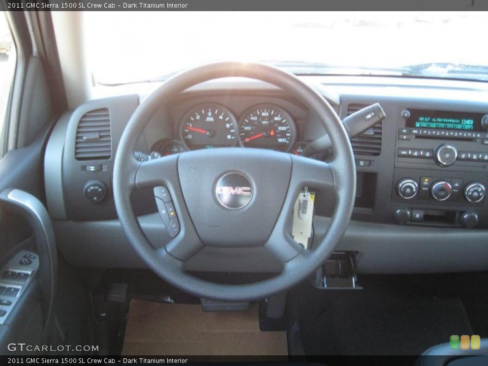Dark Titanium Interior Steering Wheel for the 2011 GMC Sierra 1500 SL Crew Cab #42958691