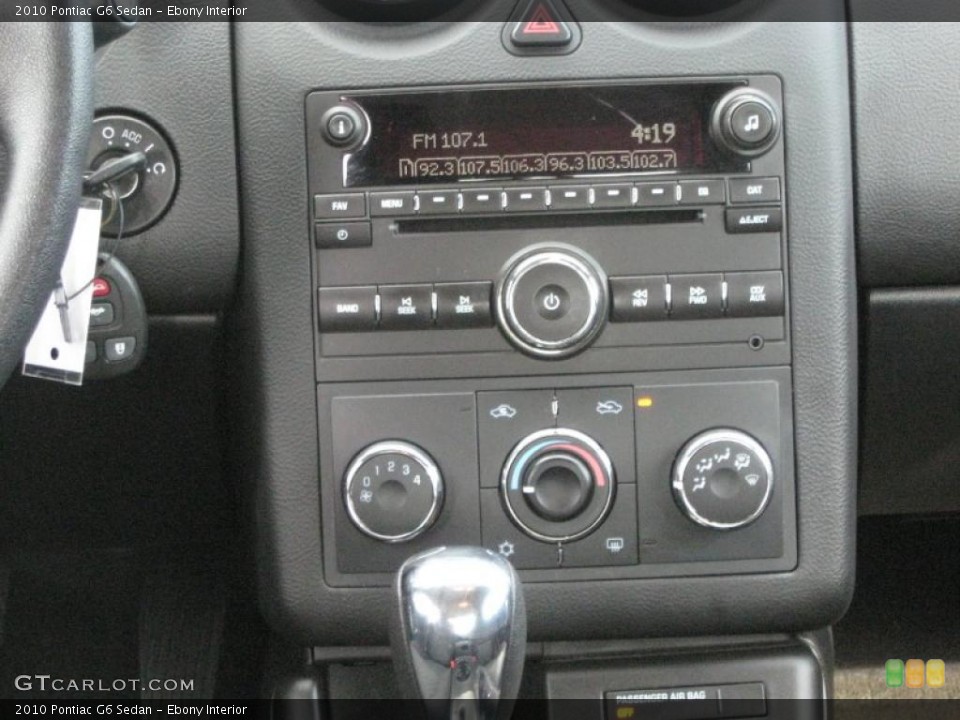 Ebony Interior Controls for the 2010 Pontiac G6 Sedan #42959979
