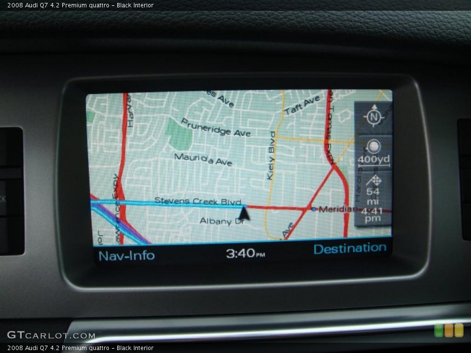 Black Interior Navigation for the 2008 Audi Q7 4.2 Premium quattro #42961339