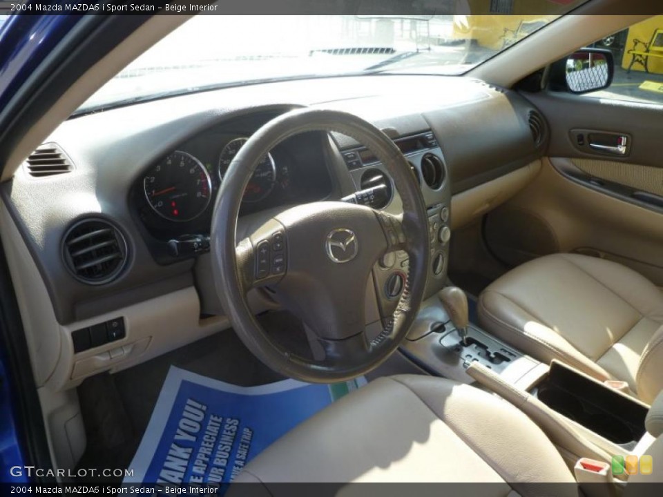 Beige Interior Prime Interior for the 2004 Mazda MAZDA6 i Sport Sedan #42962151
