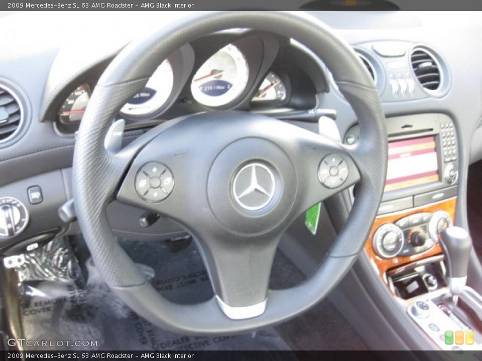 AMG Black Interior Steering Wheel for the 2009 Mercedes-Benz SL 63 AMG Roadster #42964035