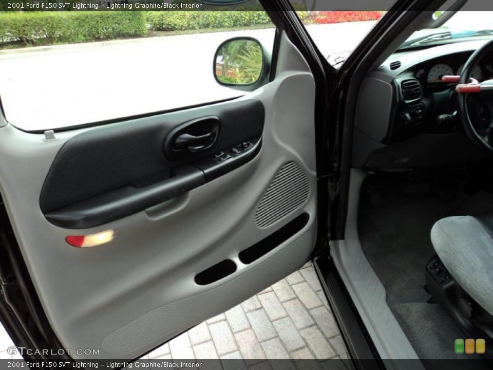 Lightning Graphite/Black Interior Door Panel for the 2001 Ford F150 SVT Lightning #42979701