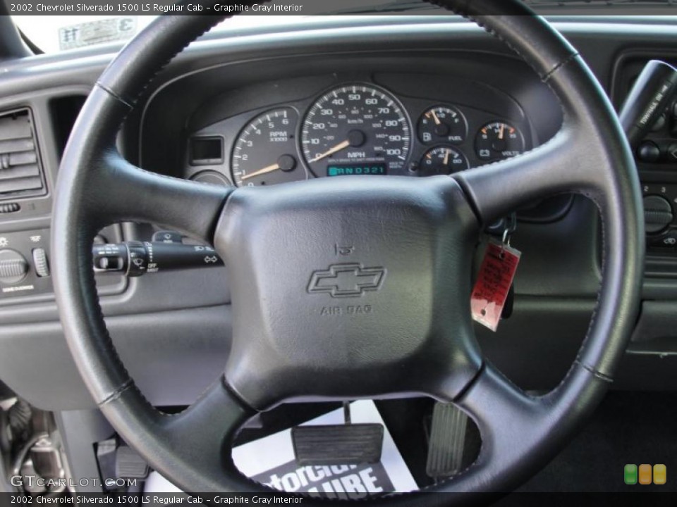 Graphite Gray Interior Steering Wheel for the 2002 Chevrolet Silverado 1500 LS Regular Cab #42983925