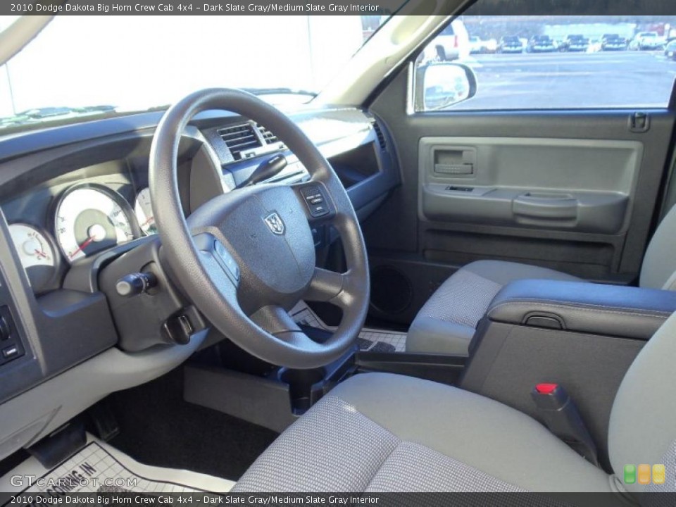 Dark Slate Gray/Medium Slate Gray Interior Photo for the 2010 Dodge Dakota Big Horn Crew Cab 4x4 #42985017