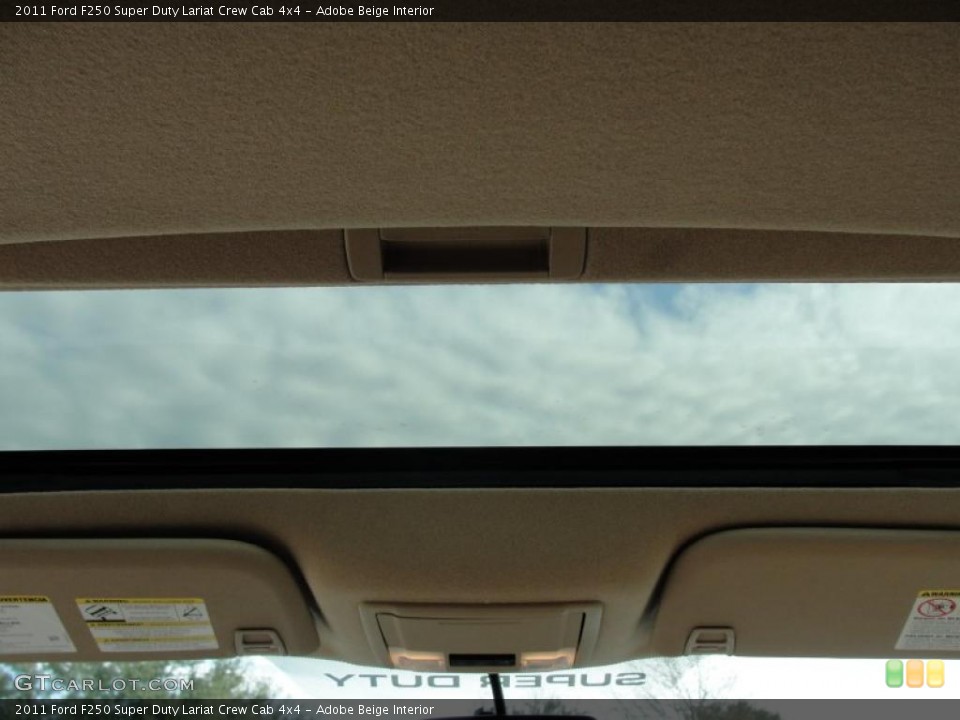 Adobe Beige Interior Sunroof for the 2011 Ford F250 Super Duty Lariat Crew Cab 4x4 #42986208