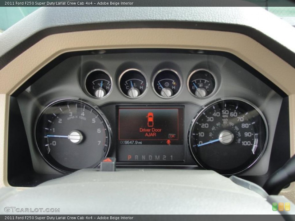 Adobe Beige Interior Gauges for the 2011 Ford F250 Super Duty Lariat Crew Cab 4x4 #42986412
