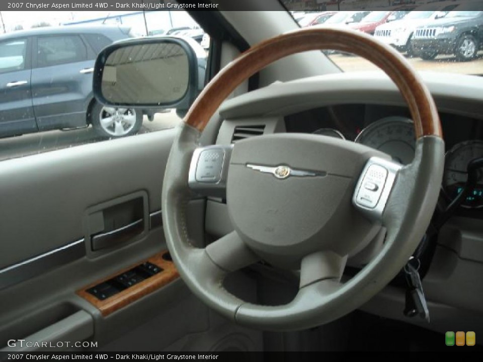 Dark Khaki/Light Graystone Interior Steering Wheel for the 2007 Chrysler Aspen Limited 4WD #42986420