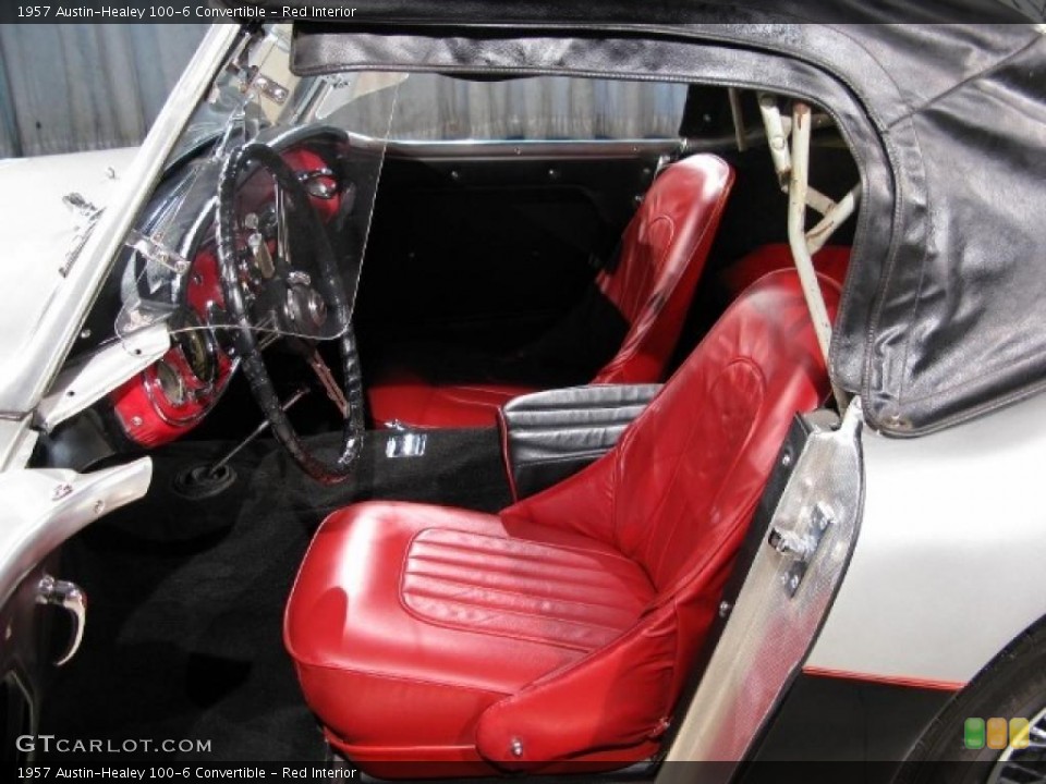 Red Interior Photo for the 1957 Austin-Healey 100-6 Convertible #42996095