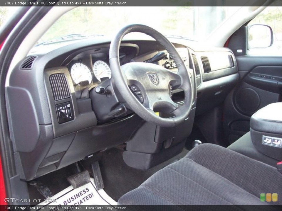 Dark Slate Gray Interior Photo for the 2002 Dodge Ram 1500 Sport Quad Cab 4x4 #42997803