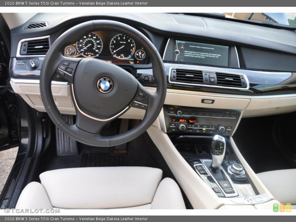 Venetian Beige Dakota Leather Interior Dashboard for the 2010 BMW 5 Series 550i Gran Turismo #43002059