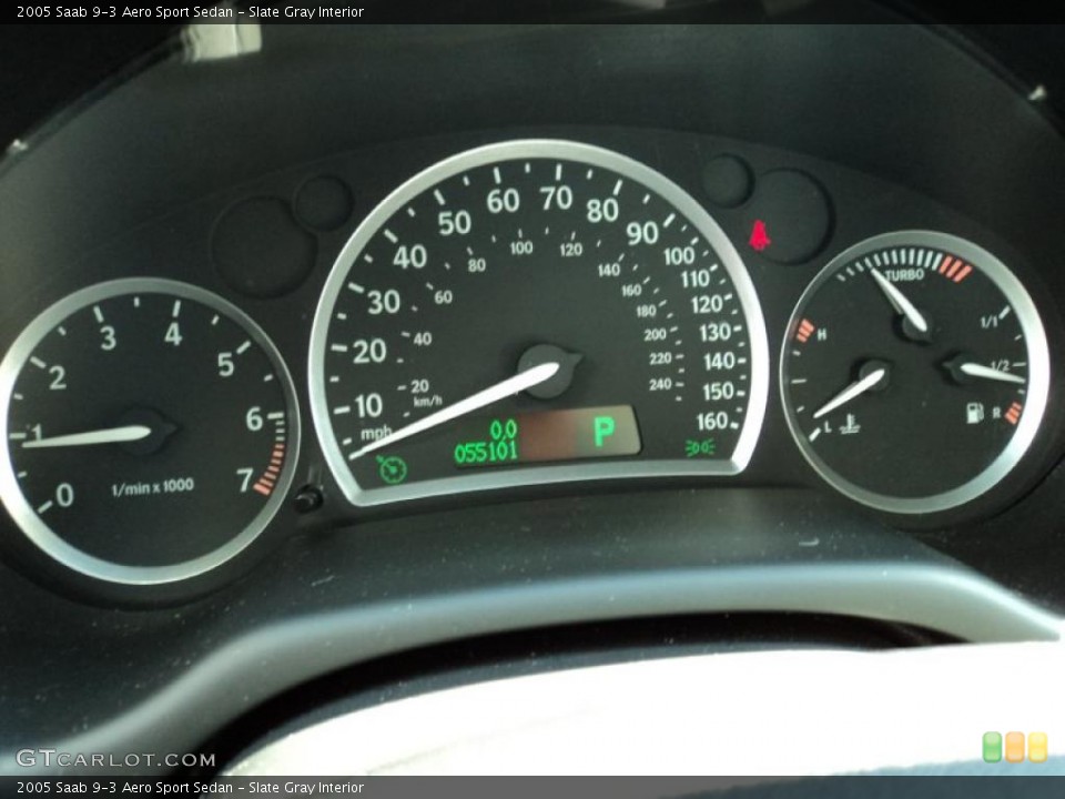 Slate Gray Interior Gauges for the 2005 Saab 9-3 Aero Sport Sedan #43003899