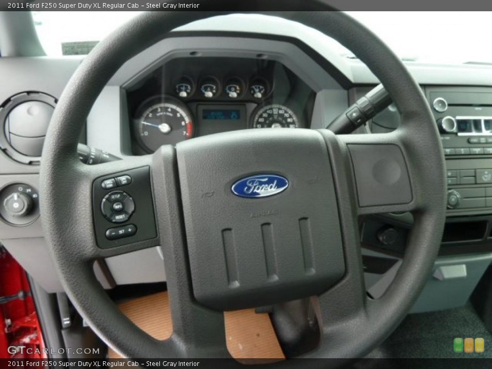 Steel Gray Interior Steering Wheel for the 2011 Ford F250 Super Duty XL Regular Cab #43005159