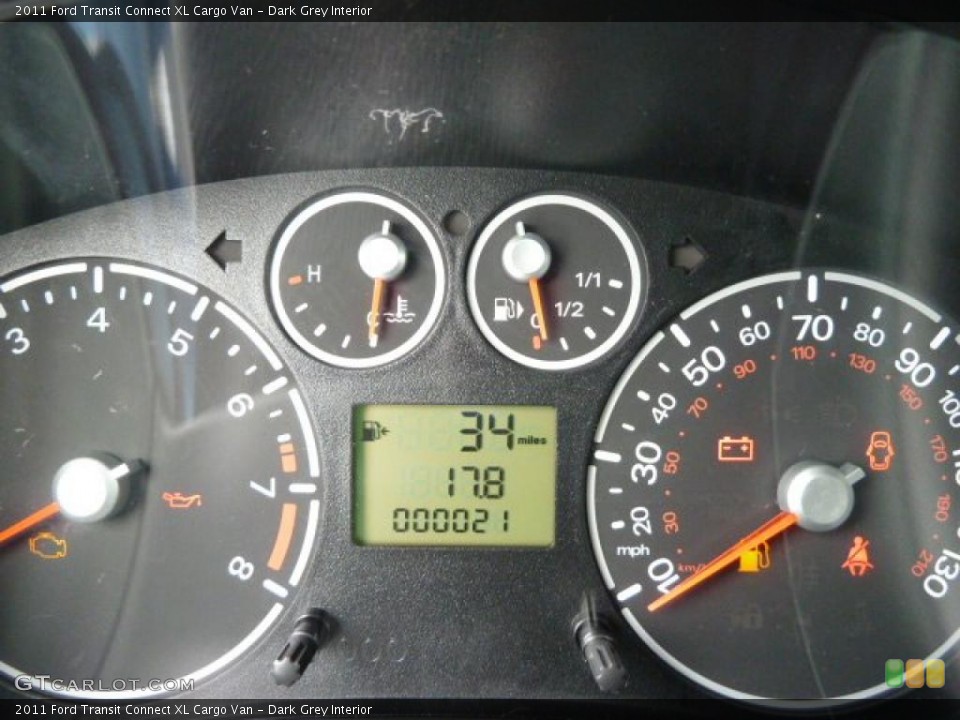 Dark Grey Interior Gauges for the 2011 Ford Transit Connect XL Cargo Van #43006955
