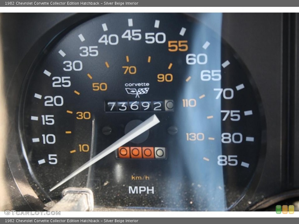 Silver Beige Interior Gauges for the 1982 Chevrolet Corvette Collector Edition Hatchback #43008631