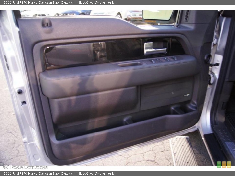 Black/Silver Smoke Interior Door Panel for the 2011 Ford F150 Harley-Davidson SuperCrew 4x4 #43016495