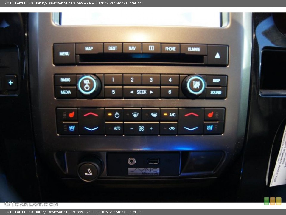 Black/Silver Smoke Interior Controls for the 2011 Ford F150 Harley-Davidson SuperCrew 4x4 #43016679