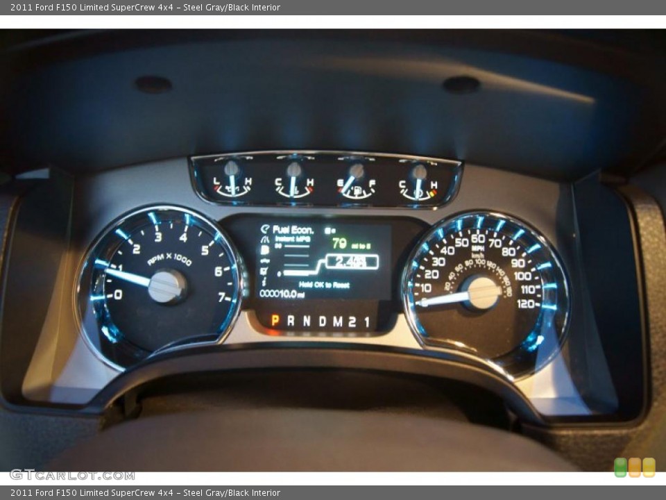 Steel Gray/Black Interior Gauges for the 2011 Ford F150 Limited SuperCrew 4x4 #43017247