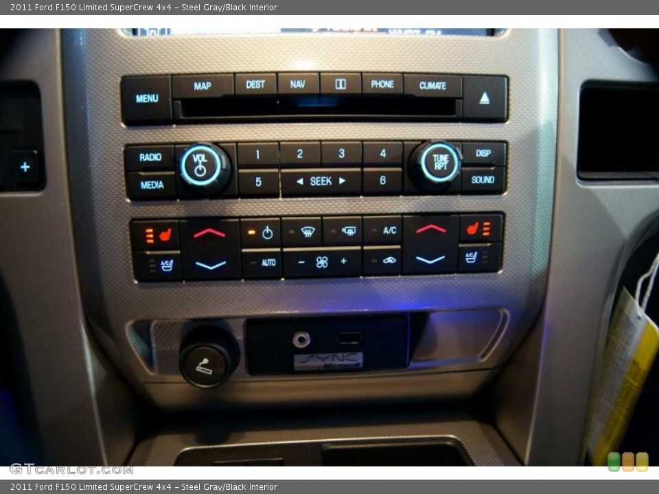 Steel Gray/Black Interior Controls for the 2011 Ford F150 Limited SuperCrew 4x4 #43017359
