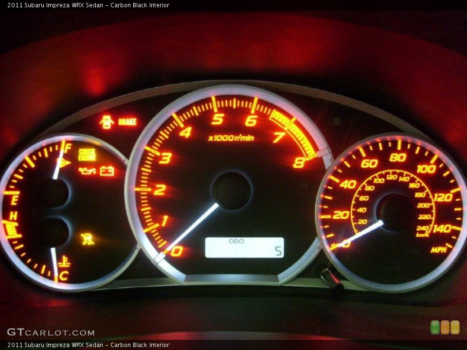 Carbon Black Interior Gauges for the 2011 Subaru Impreza WRX Sedan #43019471