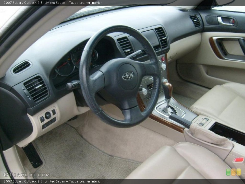 Taupe Leather Interior Photo for the 2007 Subaru Outback 2.5i Limited Sedan #43020023