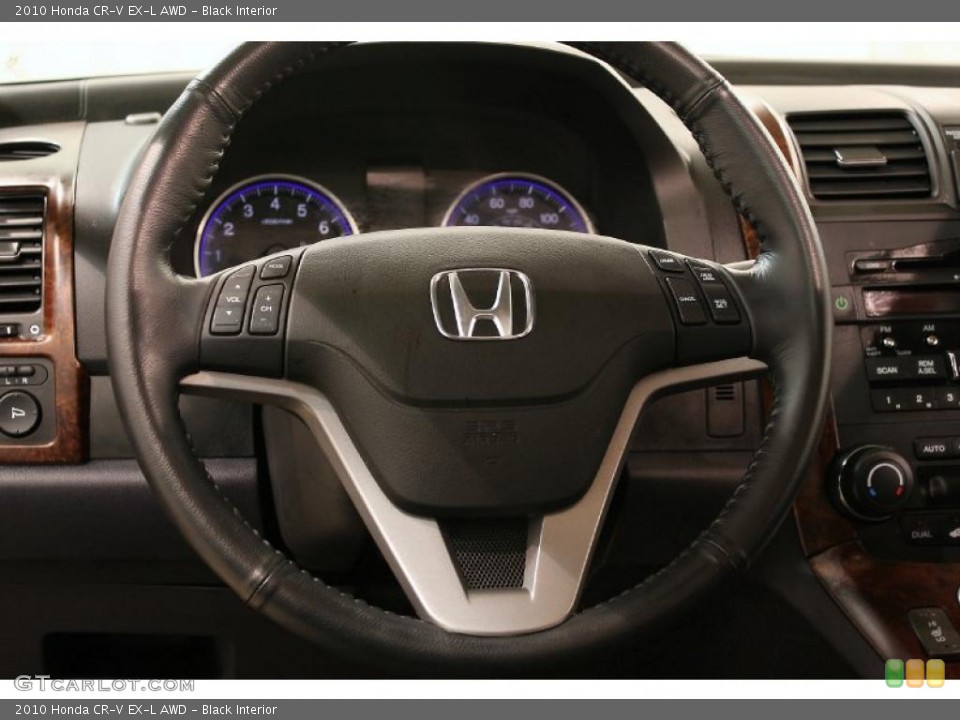 Black Interior Steering Wheel for the 2010 Honda CR-V EX-L AWD #43021711