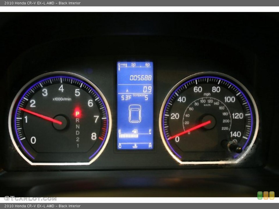 Black Interior Gauges for the 2010 Honda CR-V EX-L AWD #43021727