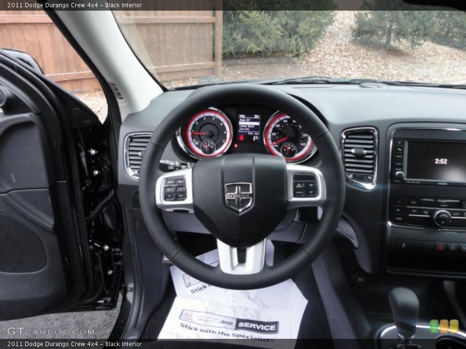 Black Interior Steering Wheel for the 2011 Dodge Durango Crew 4x4 #43030427