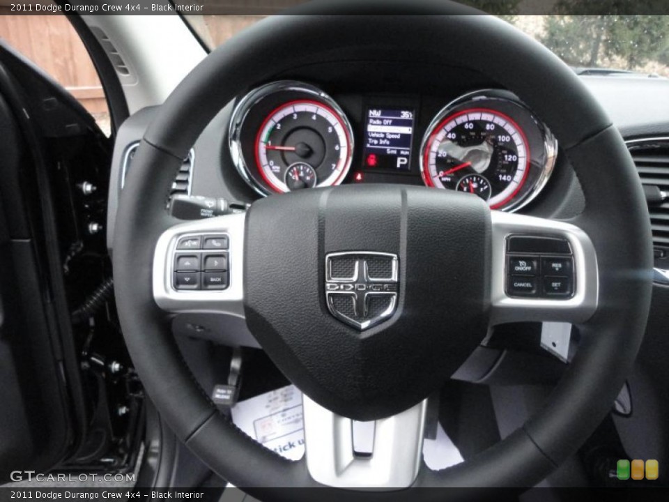 Black Interior Steering Wheel for the 2011 Dodge Durango Crew 4x4 #43030445