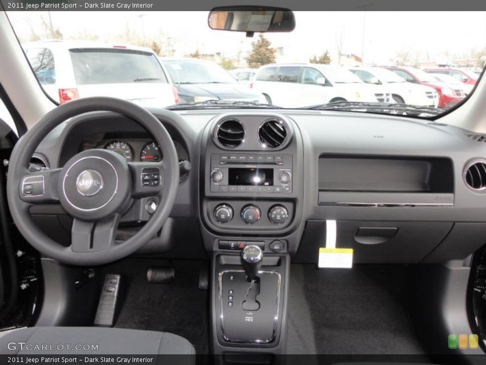 Dark Slate Gray Interior Dashboard for the 2011 Jeep Patriot Sport #43034599