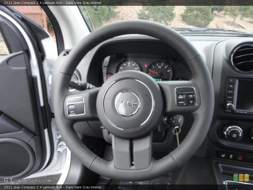 Dark Slate Gray Interior Steering Wheel for the 2011 Jeep Compass 2.4 Latitude 4x4 #43035467