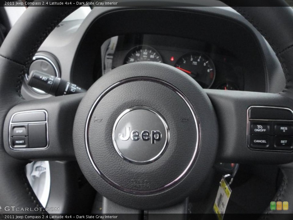 Dark Slate Gray Interior Controls for the 2011 Jeep Compass 2.4 Latitude 4x4 #43035487