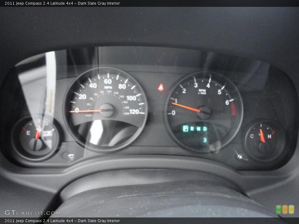 Dark Slate Gray Interior Gauges for the 2011 Jeep Compass 2.4 Latitude 4x4 #43035503