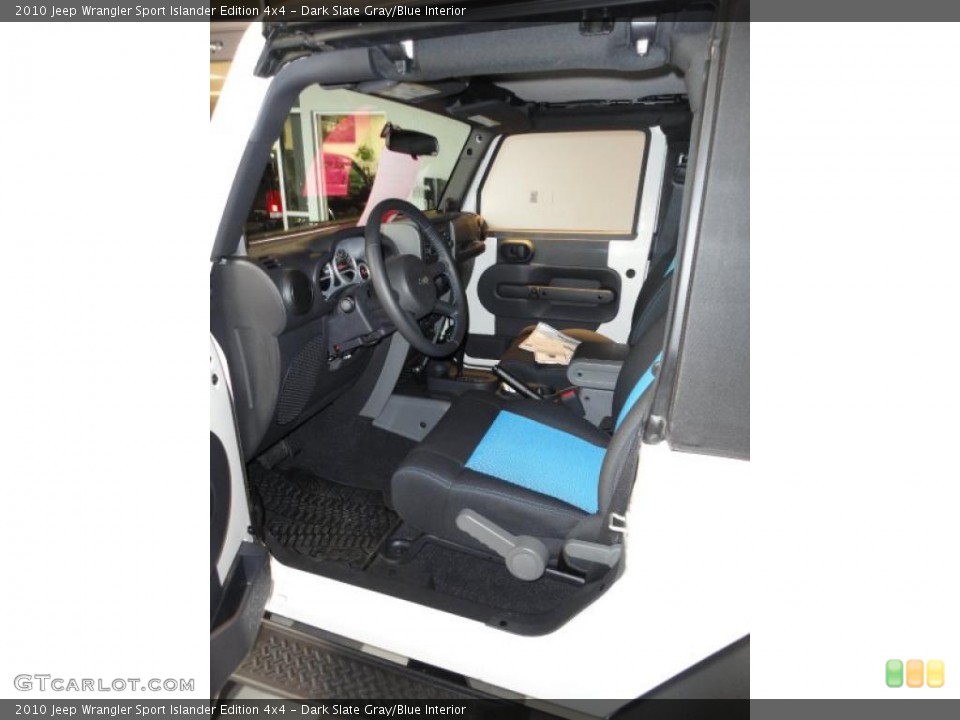 Dark Slate Gray/Blue Interior Photo for the 2010 Jeep Wrangler Sport Islander Edition 4x4 #43036147